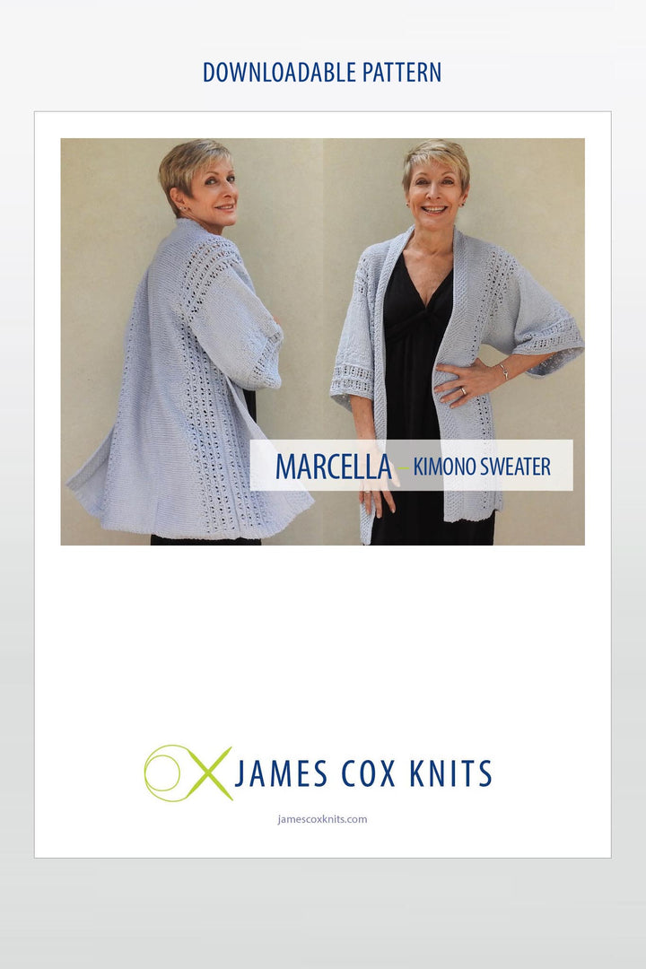 Marcella Kimono-Style Coatigan Designer Knitting Pattern