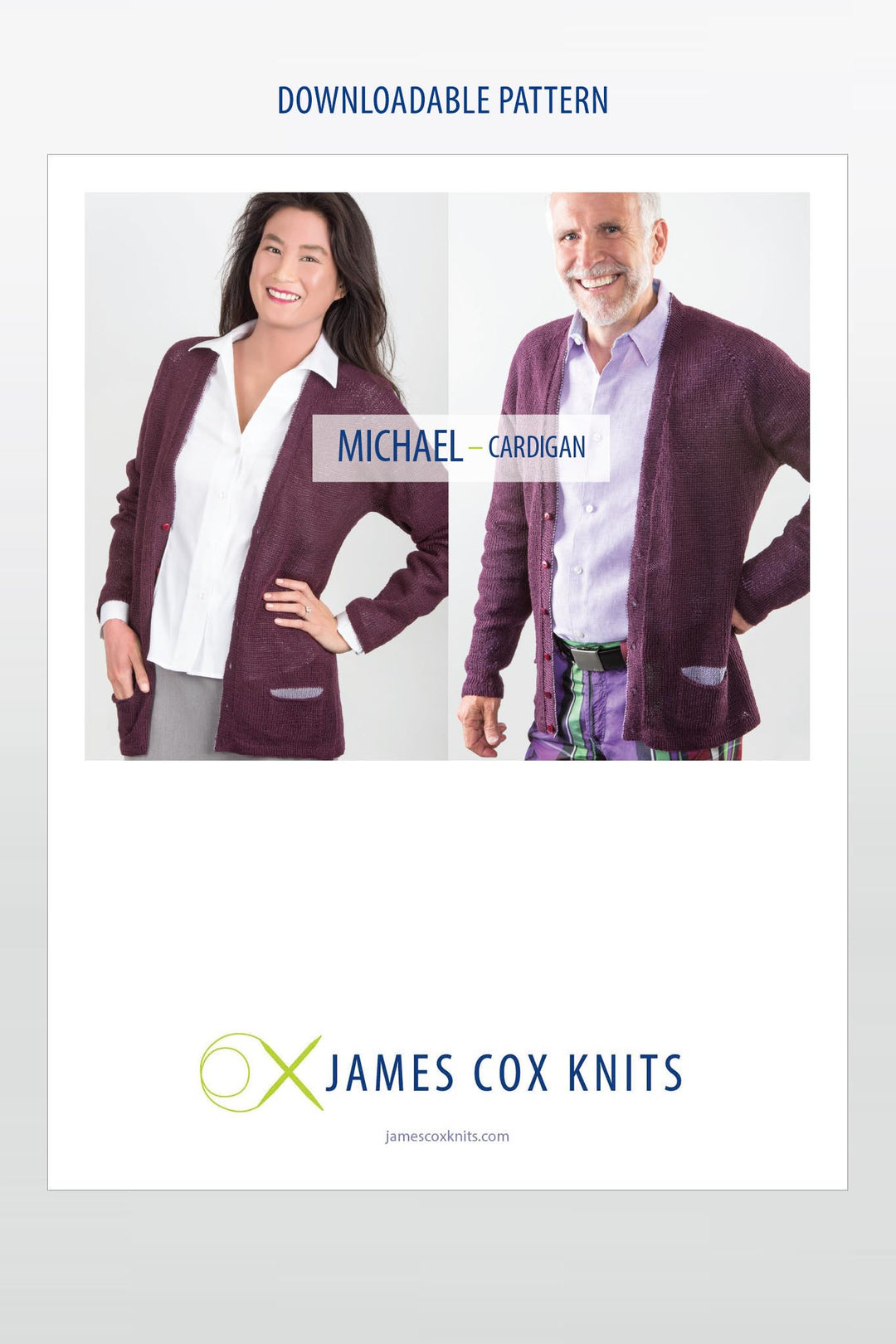 Michael Cardigan Designer Knitting Pattern