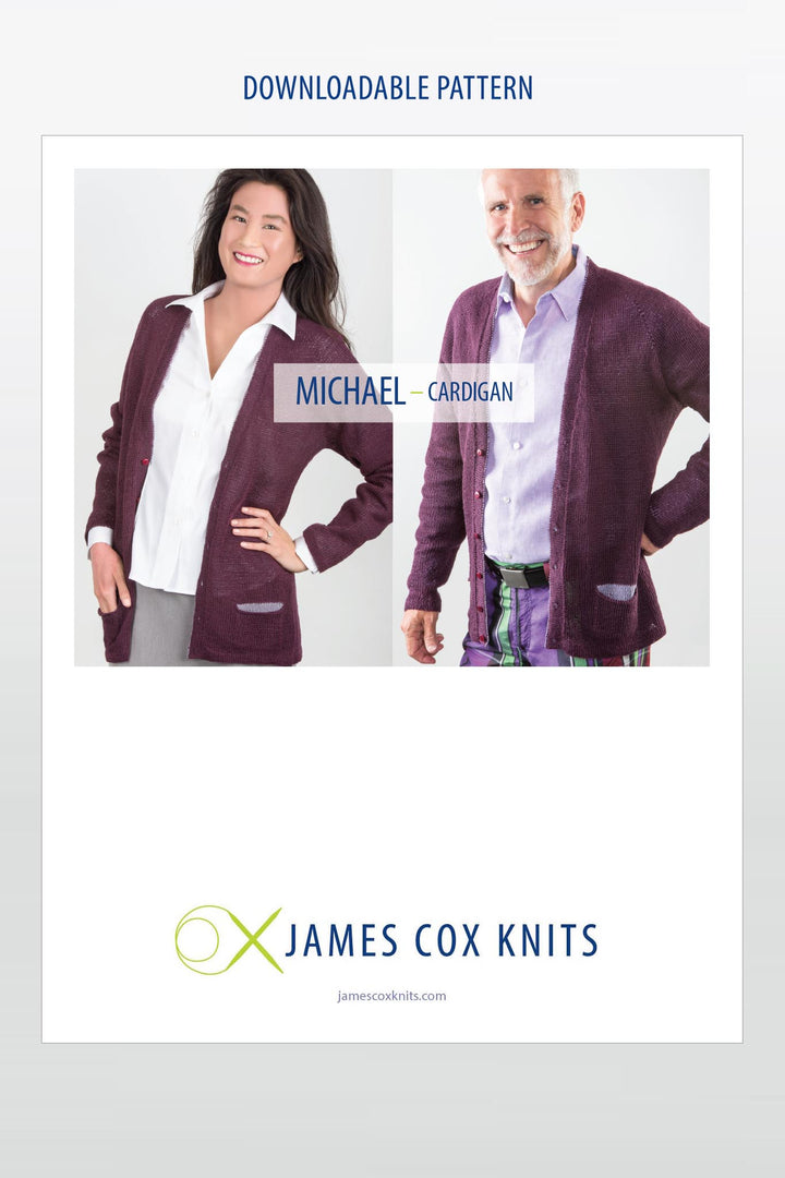 Michael Cardigan Designer Knitting Pattern