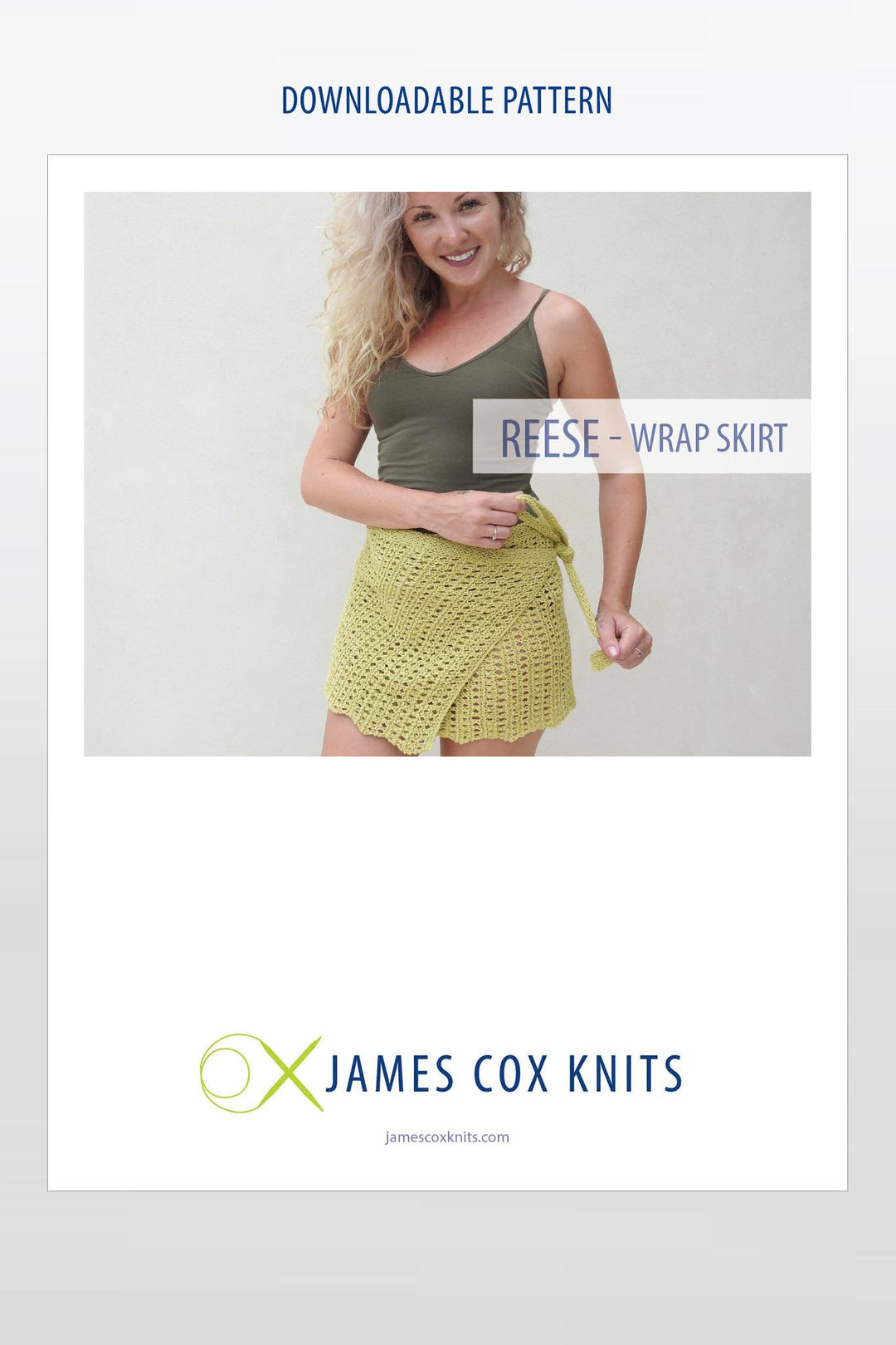 Reese Wrap Skirt Designer Knitting Pattern