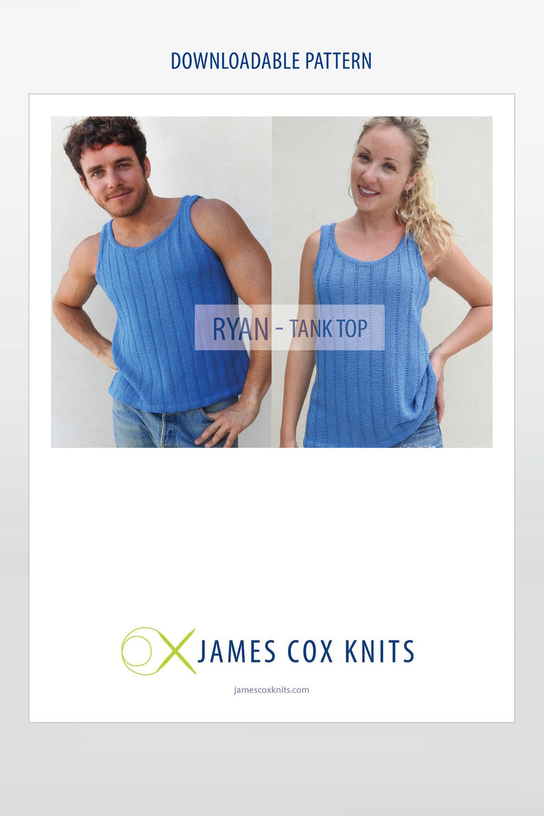 Ryan Tank Top Designer Knitting Pattern