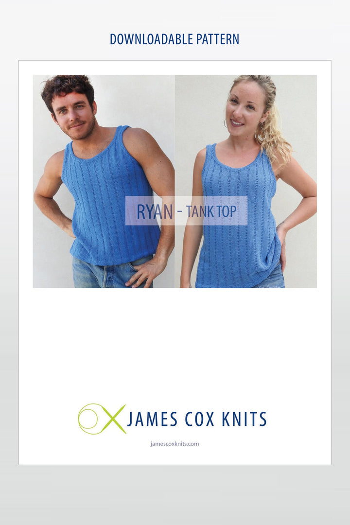 Ryan Tank Top Designer Knitting Pattern