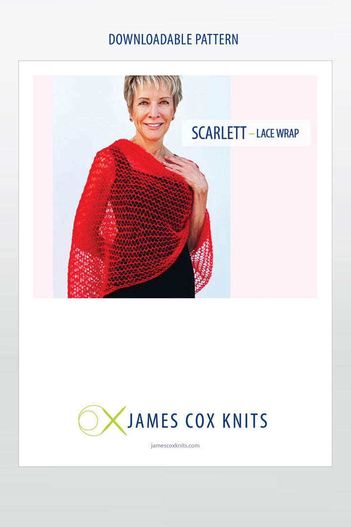 Scarlett Lace Wrap Designer Knitting Pattern