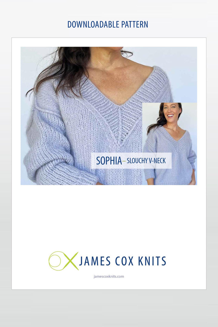 Sophia Slouchy Sweater Designer Knitting Pattern